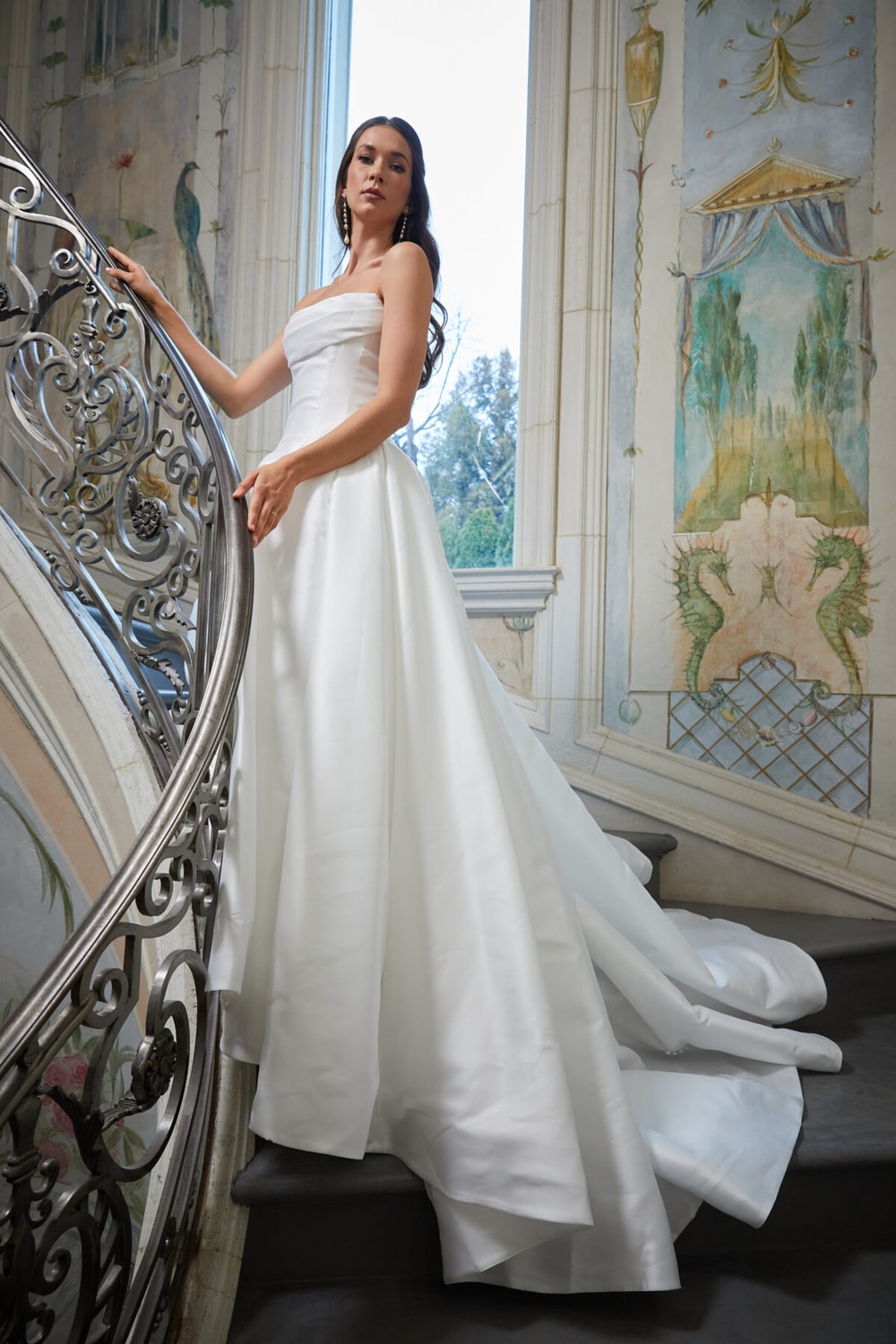 Simple and Structured Strapless Ball Gown by Verdin Bridal — image 1 of 2