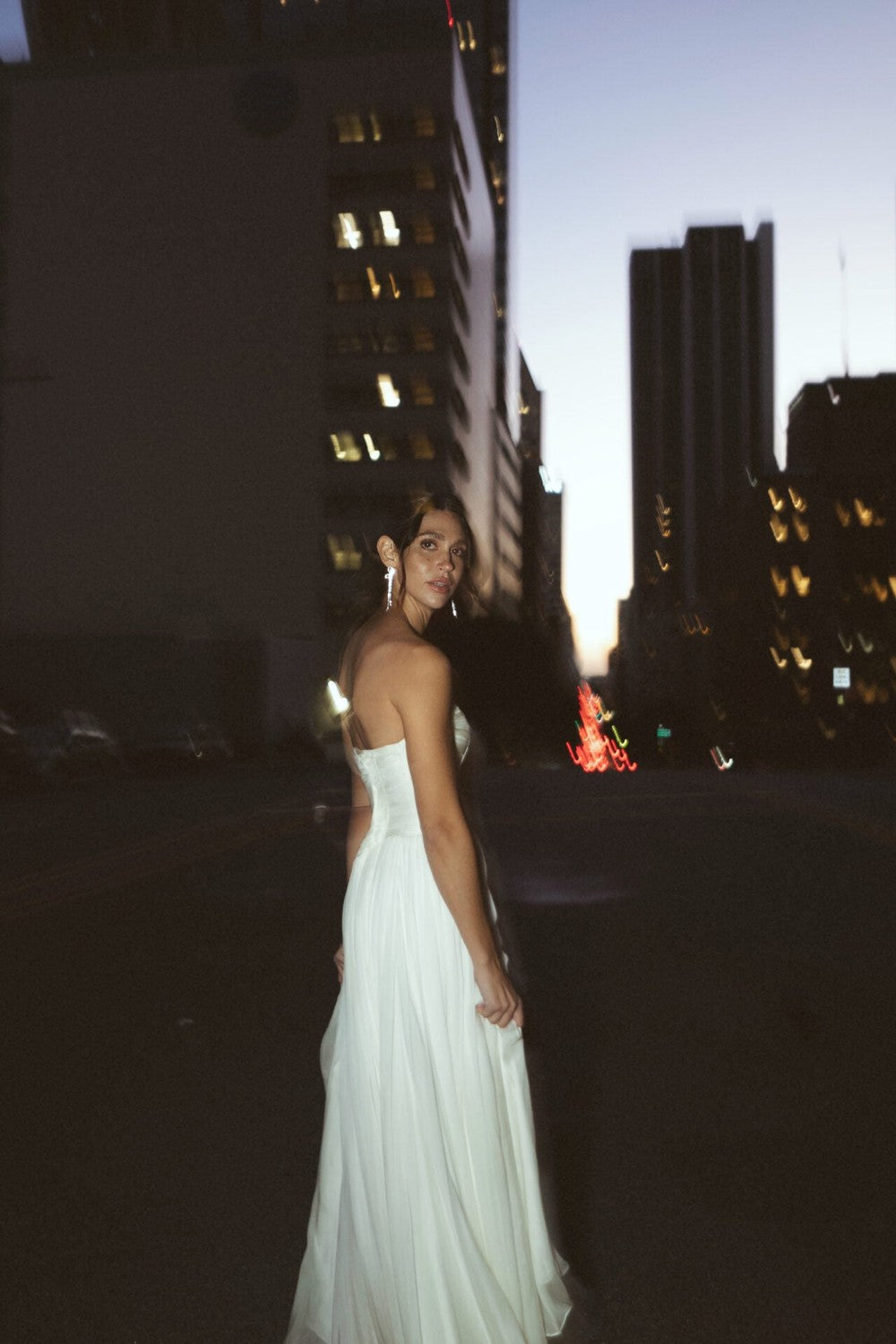 Dreamy Chiffon A-Line Wedding Dress With Neck Scarf by All Who Wander — image 2 of 2