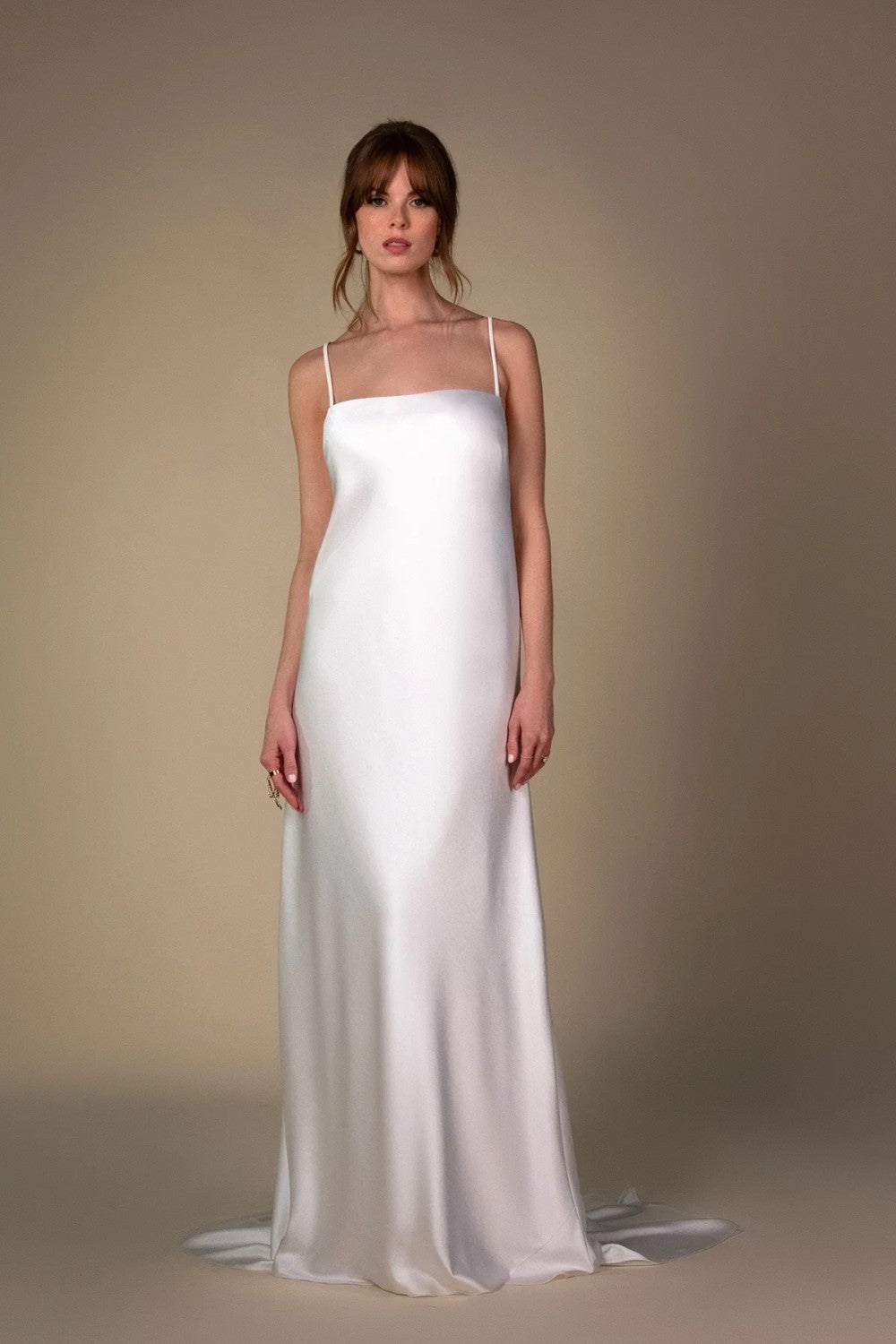 Vintage-Inspired Two-Piece Sheath Wedding Dress With Open Back by All Who Wander — image 3 of 3