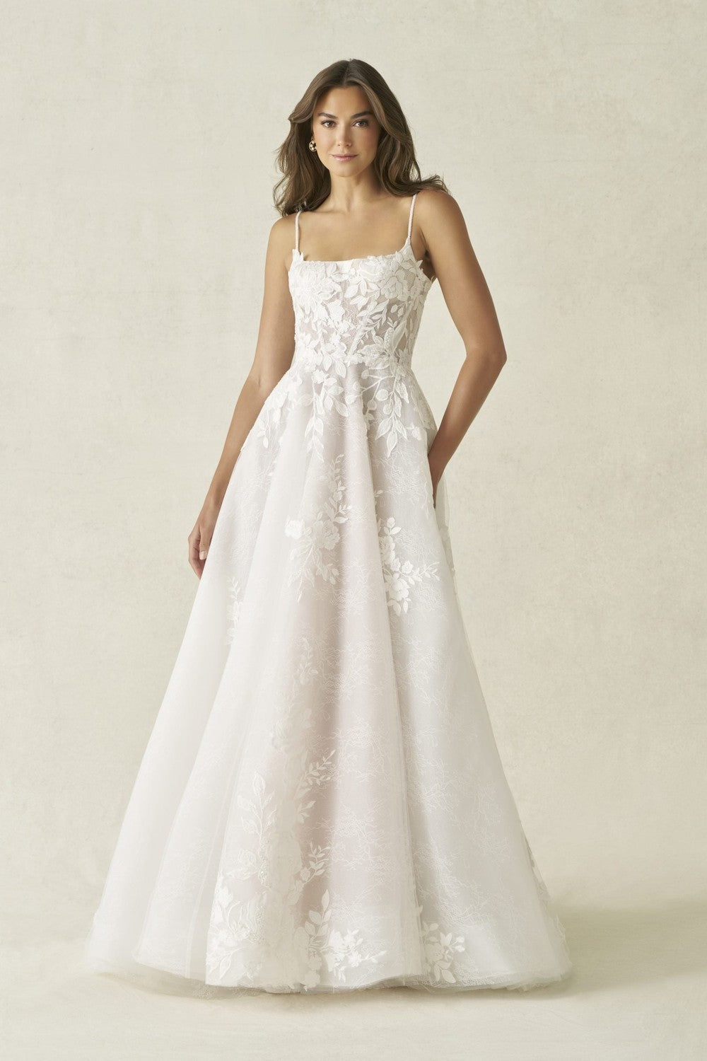 Beaded Floral A‑Line Wedding Dress by Allure Bridals — image 1 of 3