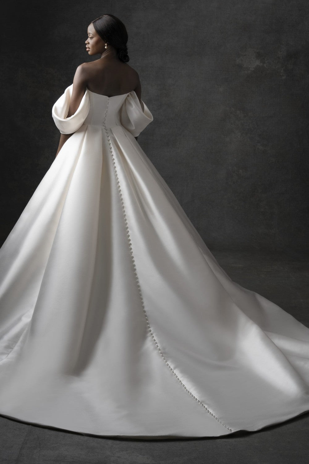 Chic And Unique Corset Ball Gown With Buttons by Allure Bridals β image 3 of 4