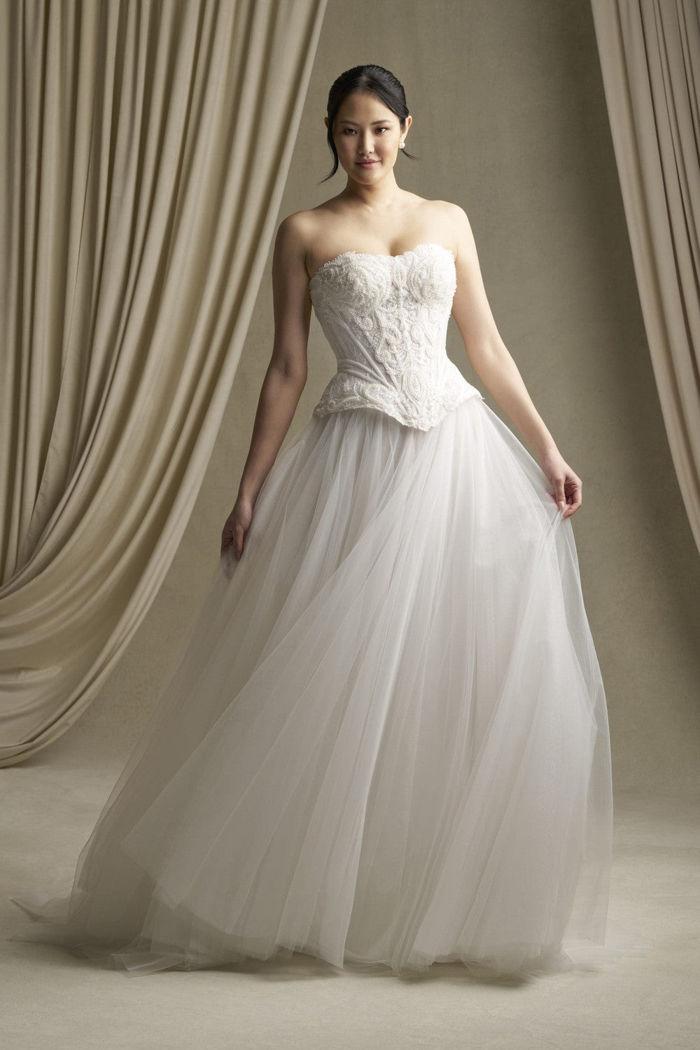 Modern And Unique Two-Piece Tulle A-Line Wedding Dress | Kleinfeld