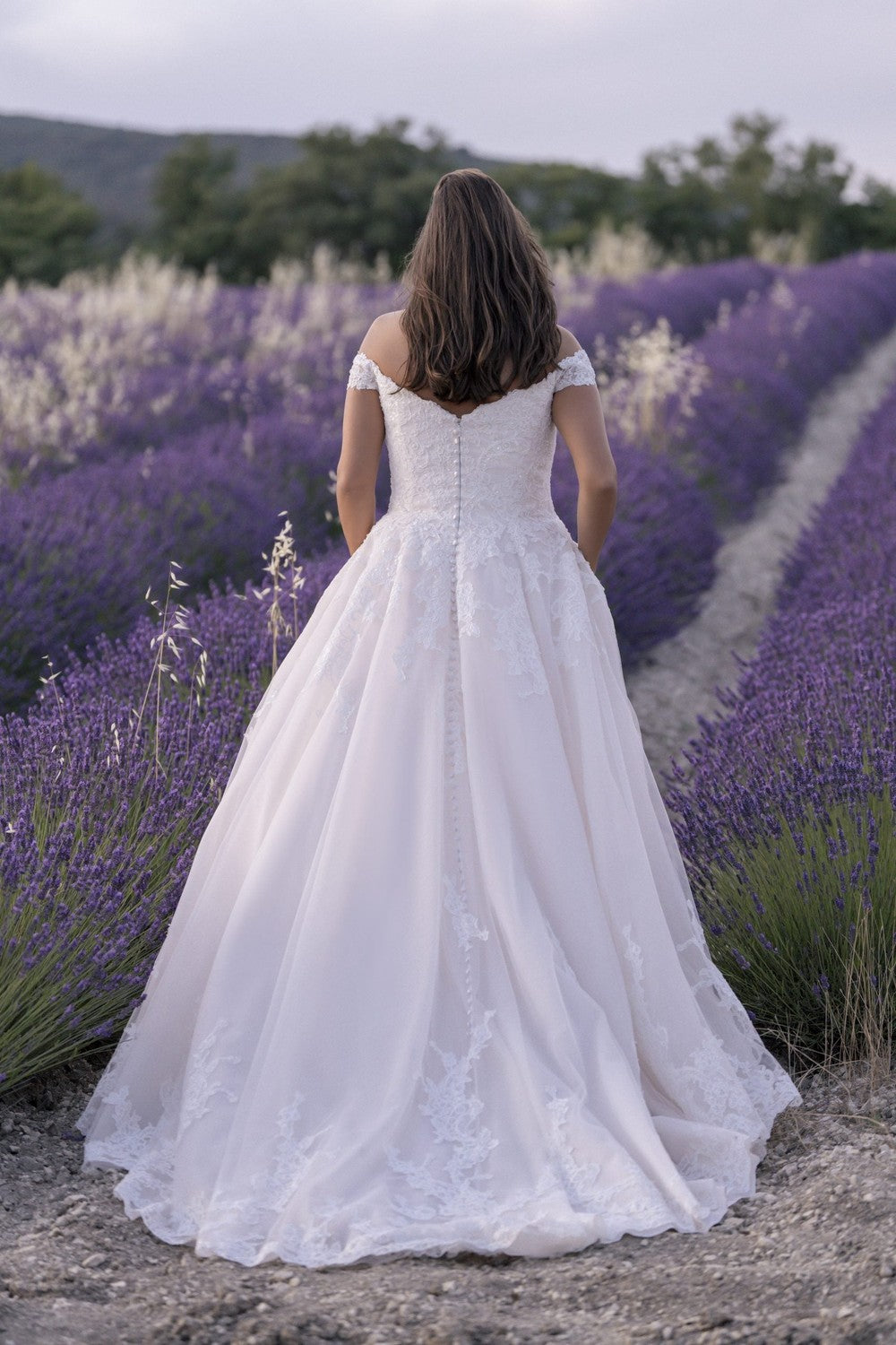 Plus-Size Romantic And Traditional Off-The-Shoulder Lace Ball Gown by Allure Bridals — image 2 of 2