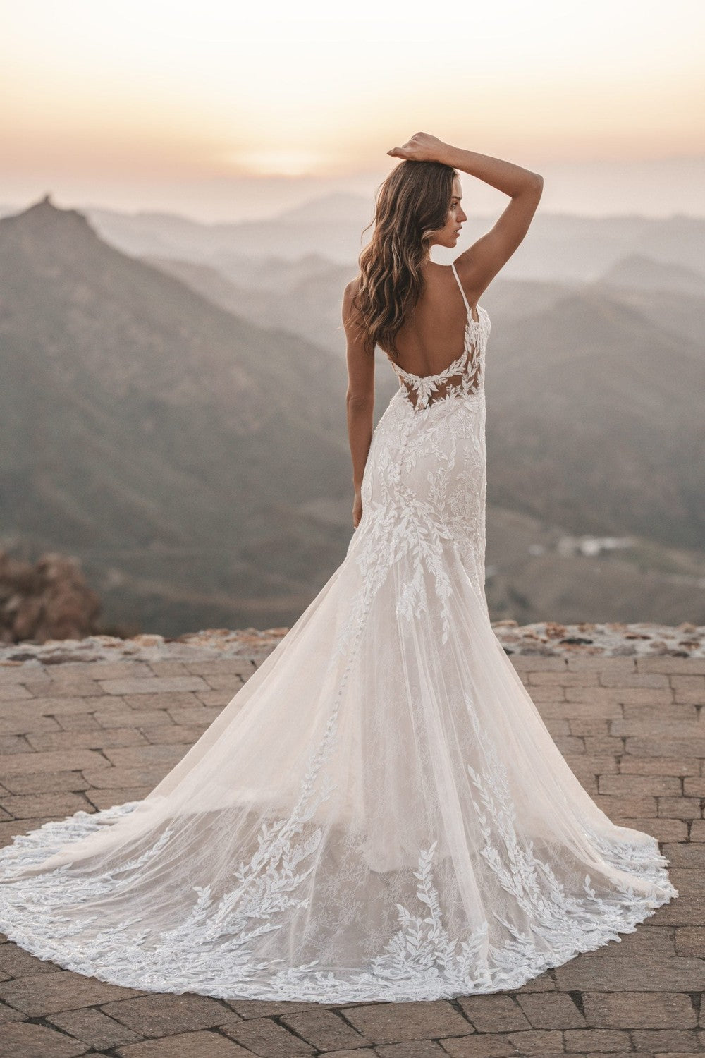 Romantic Fit-and-Flare Gown With Low Back by Allure Bridals — image 2 of 2