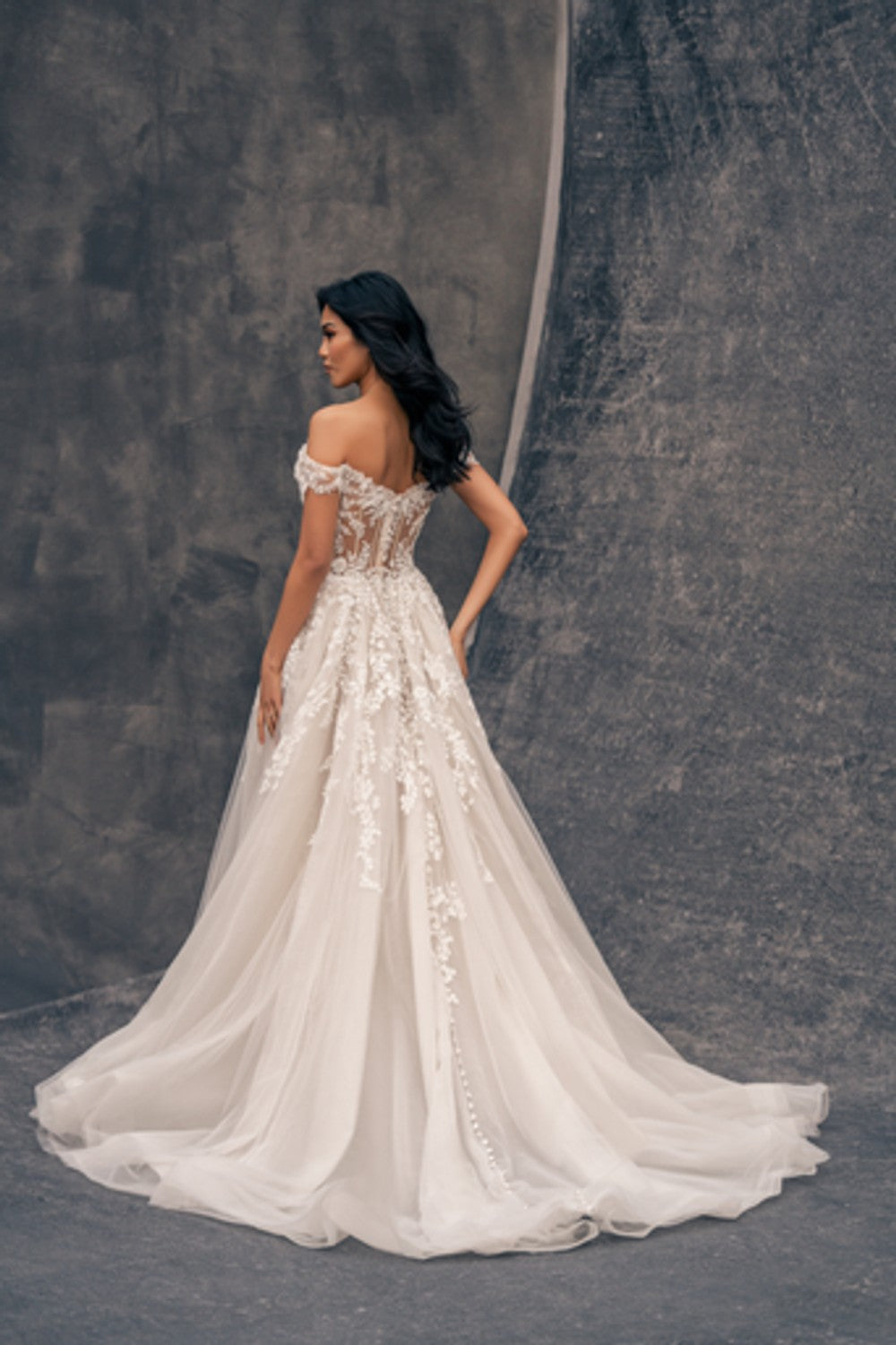Plus-Size Sexy and Romantic A-line Wedding Dress With Slit by Allure Bridals — image 2 of 2