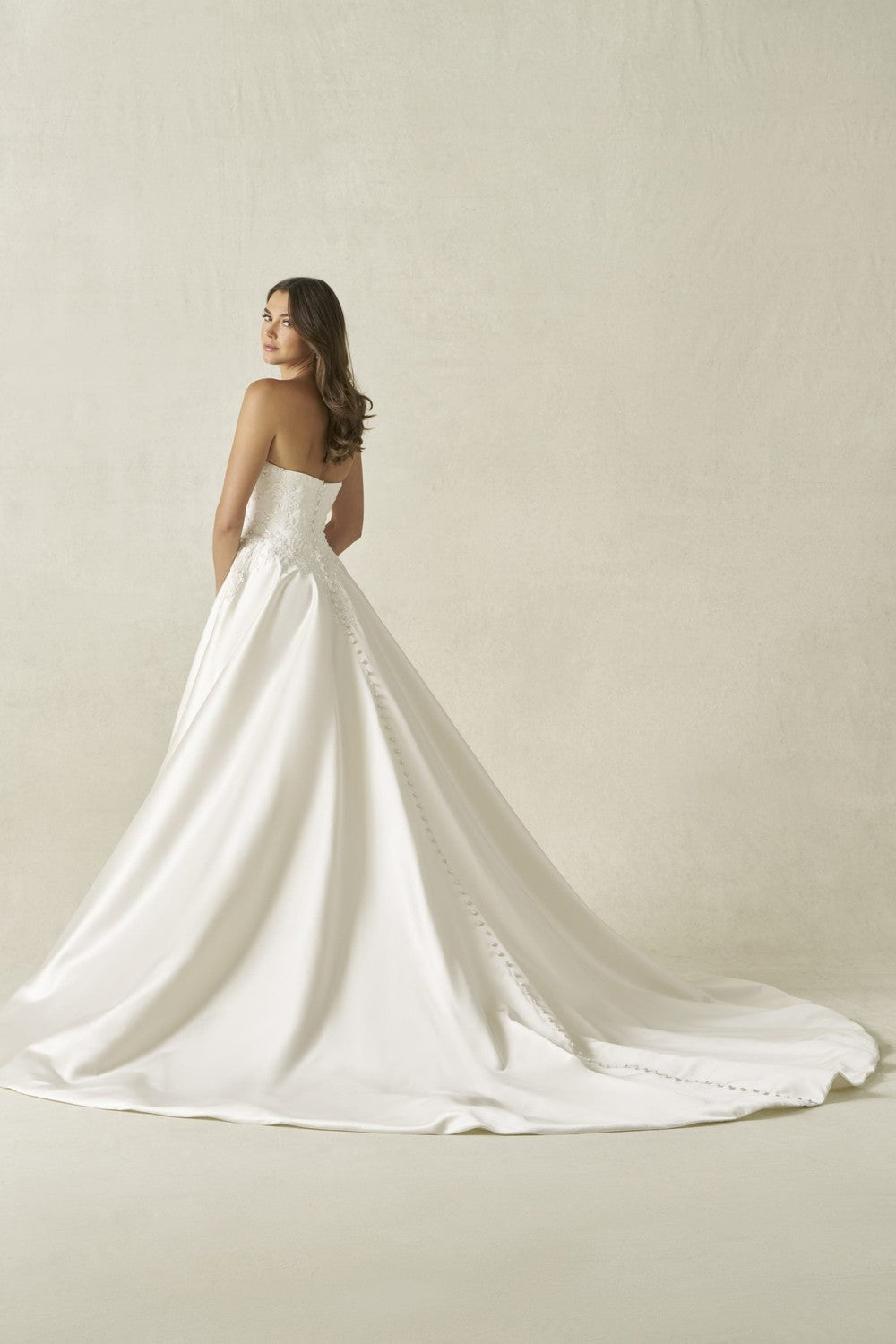Strapless Beaded Lace A-Line Wedding Dress by Allure Bridals — image 3 of 3