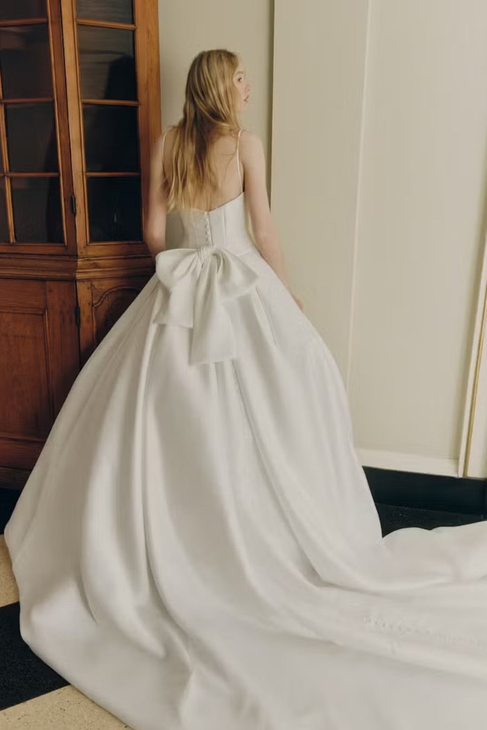 Chic And Modern V-Neck Ball Gown With Bow And Buttons by Alyne by Rita Vinieris — image 2 of 2