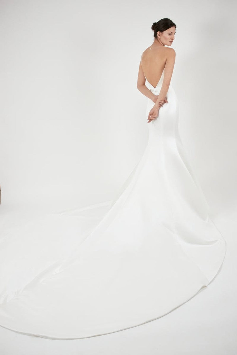 Sleeveless V-neckline Fit And Flare Wedding Dress With Low Open Back by Alyne by Rita Vinieris — image 2 of 2
