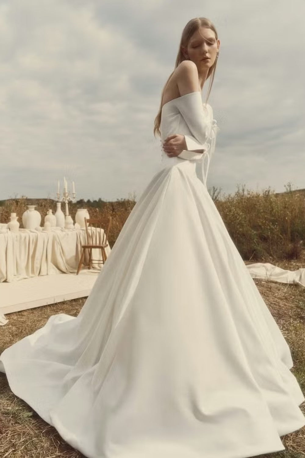 Timeless Off-The-Shoulder Ball Gown by Alyne by Rita Vinieris — image 2 of 2