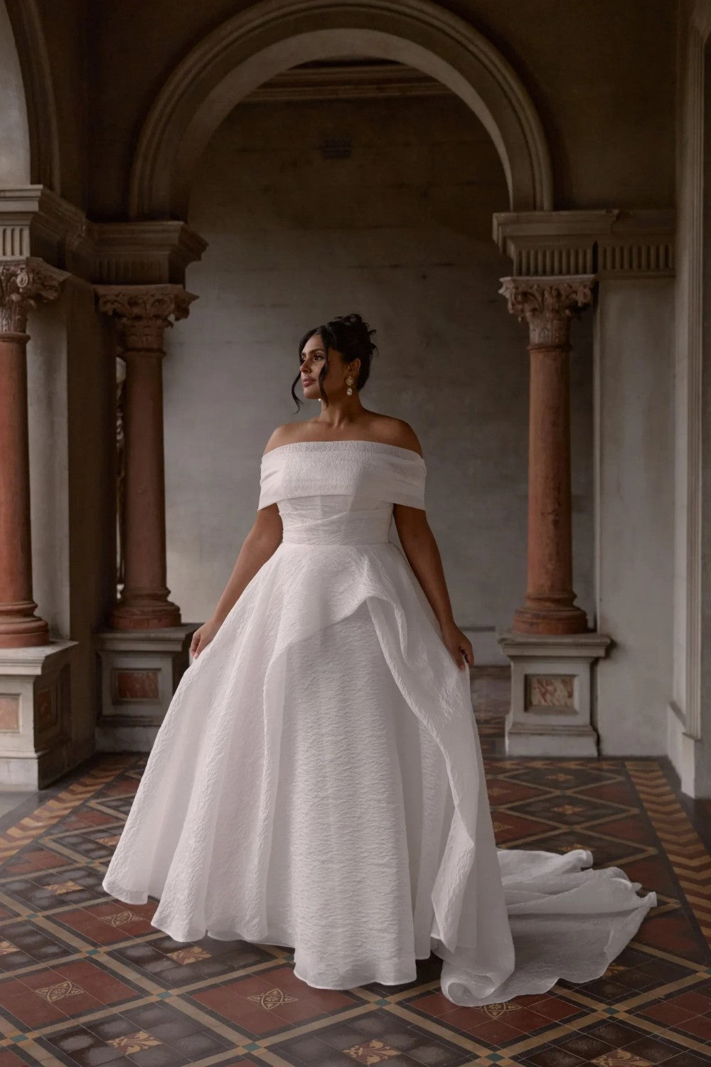 Ethereal Strapless Ball Gown With Sculptural Layers by Anna Campbell — image 1 of 4