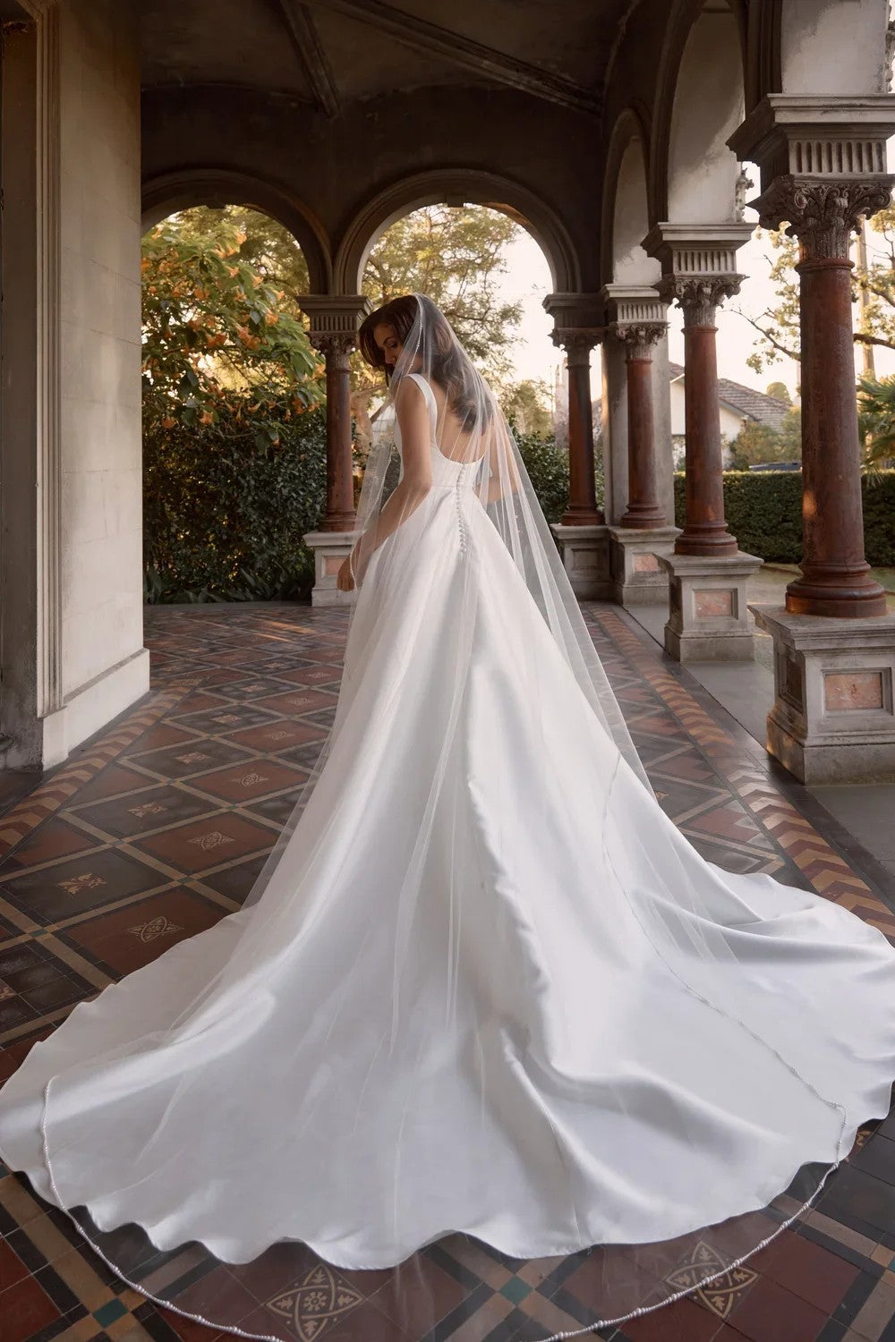 Sleek Square-Neck Ball Gown by Anna Campbell — image 4 of 4