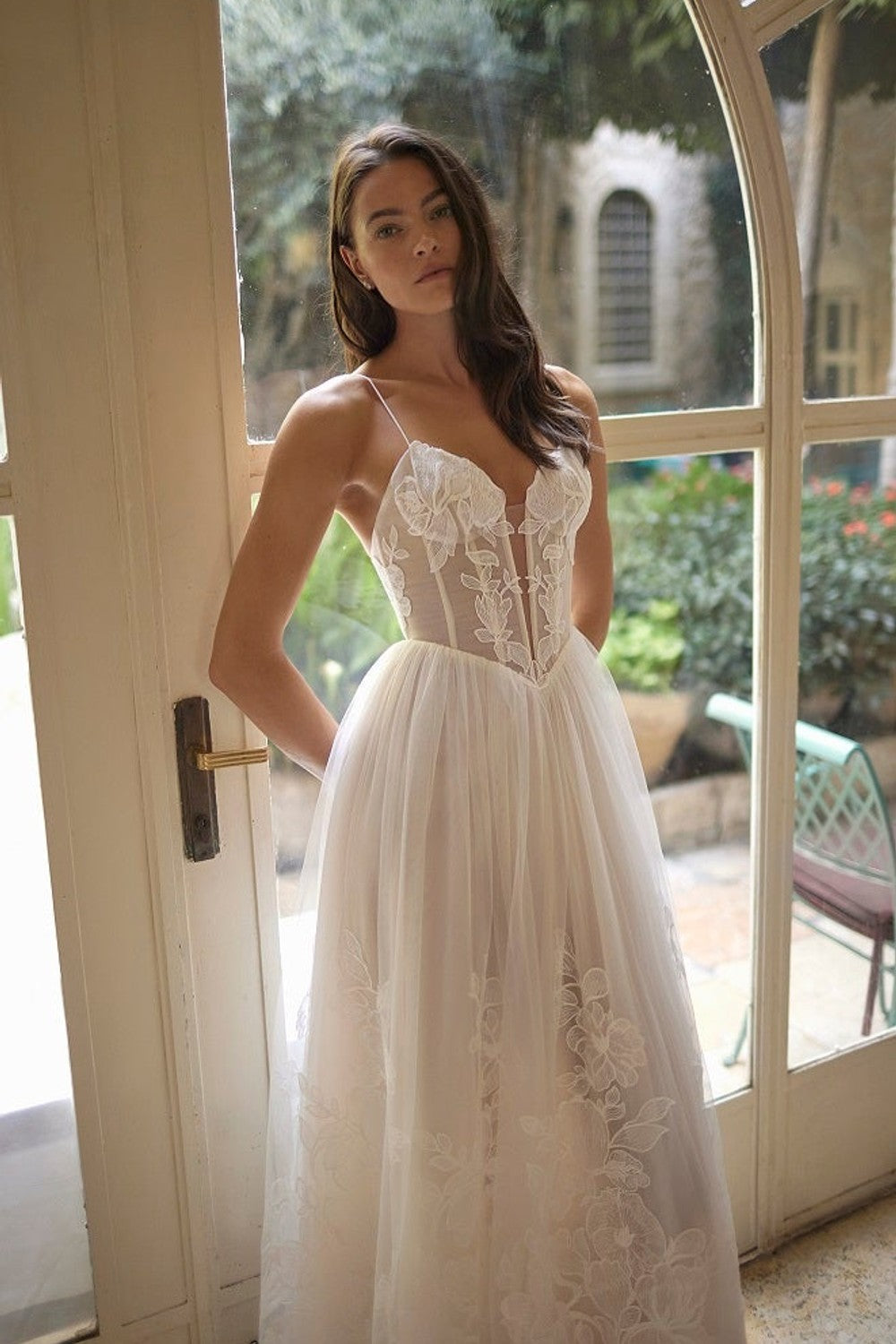Ethereal And Romantic Tulle A-Line Wedding Dress With Open Back by Arava Polak — image 1 of 2