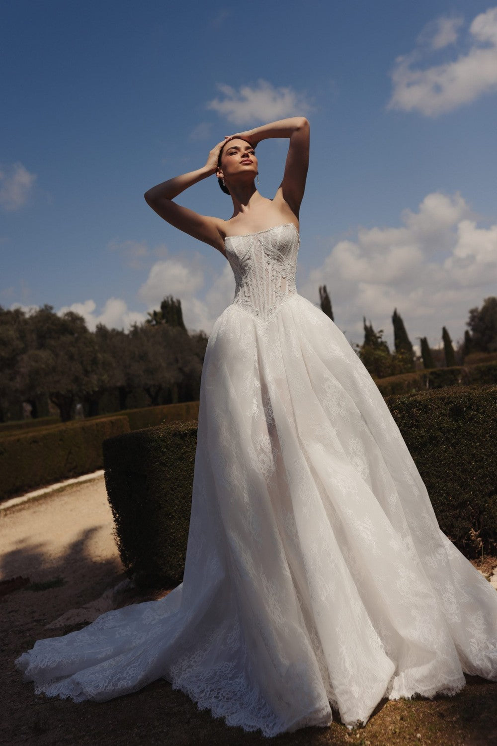 Basque-Waist Ball Gown With Crystals | Kleinfeld Bridal Basque-Waist Ball Gown With Crystals | Kleinfeld Bridal
