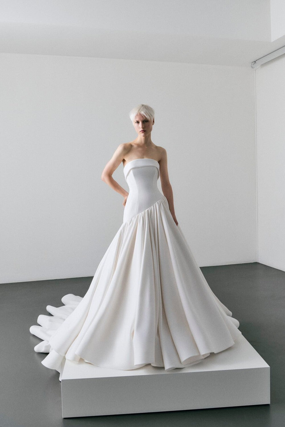 Bold and Dramatic Strapless A-Line Wedding Dress by Viktor & Rolf — image 1 of 2