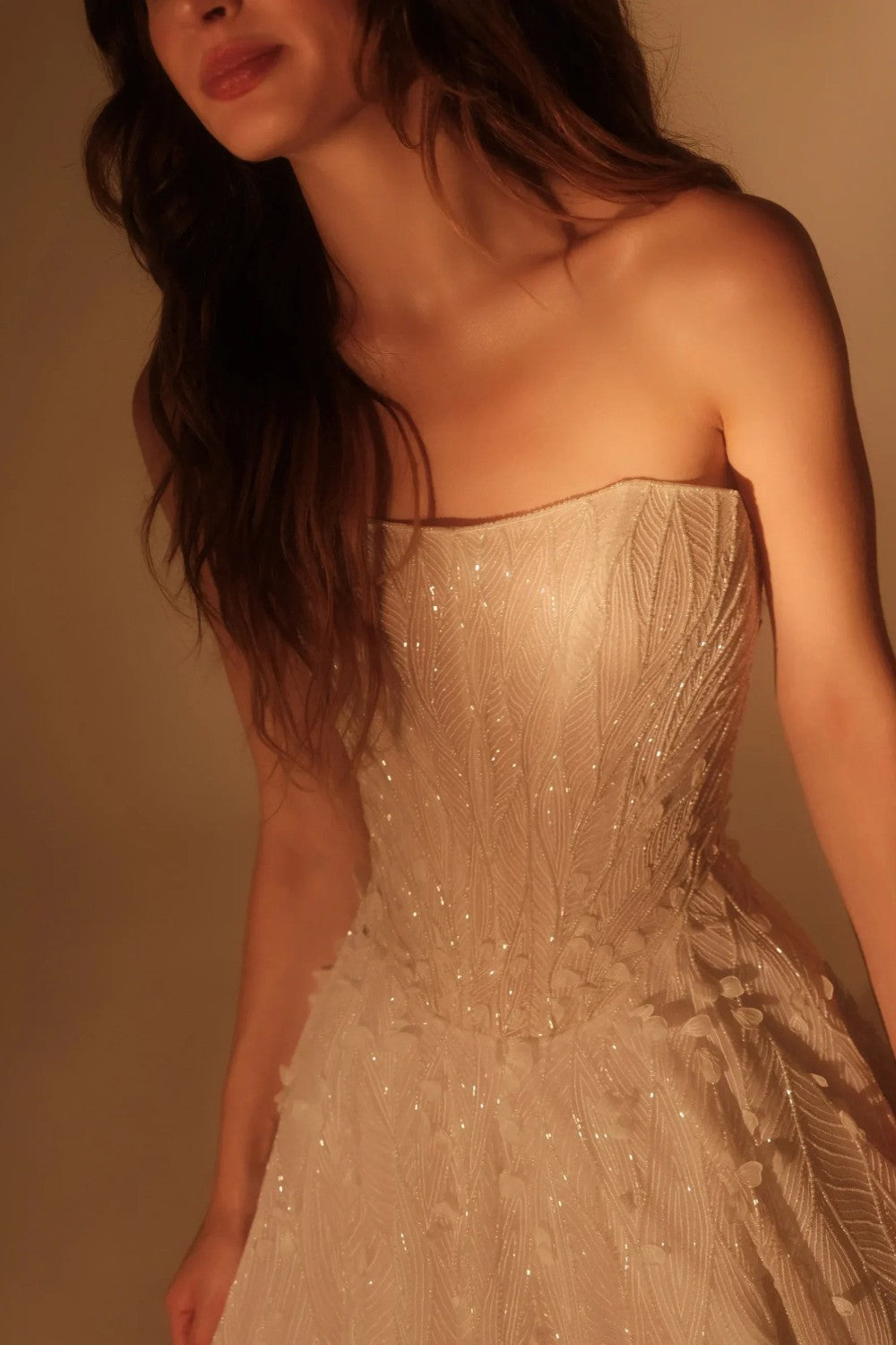 Ethereal And Romantic Embellished Tulle A-Line Wedding Dress by Enaura Bridal — image 2 of 3