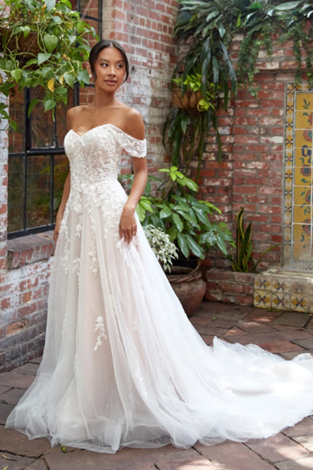 Floral A-Line Wedding Dress