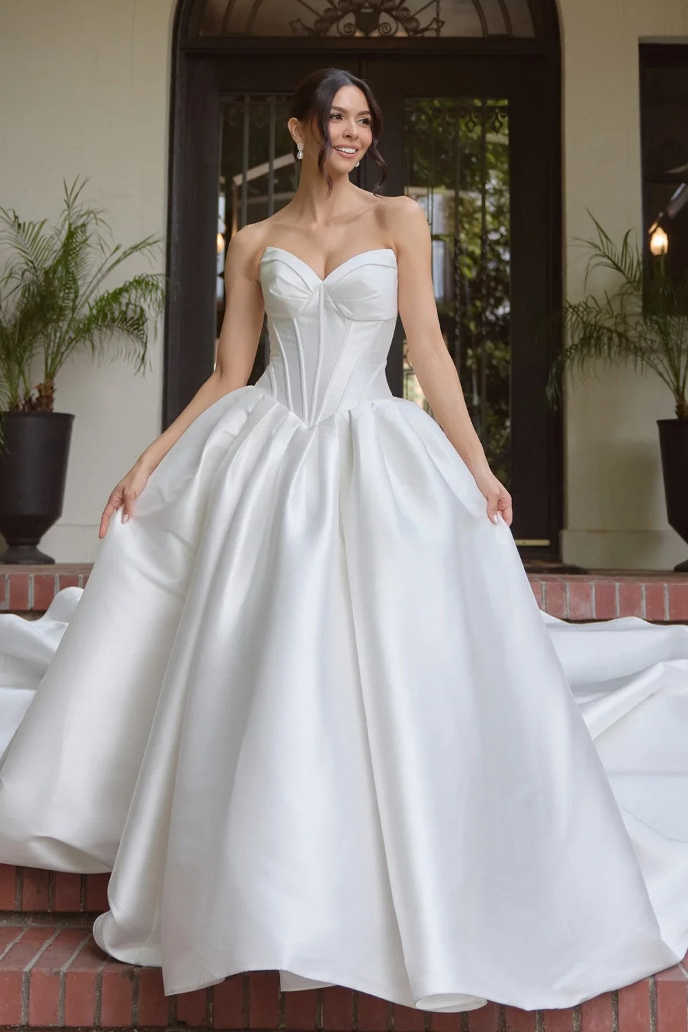 Strapless CatEye Ball Gown With Drop Waist | Kleinfeld Bridal Strapless CatEye Ball Gown With Drop Waist | Kleinfeld Bridal