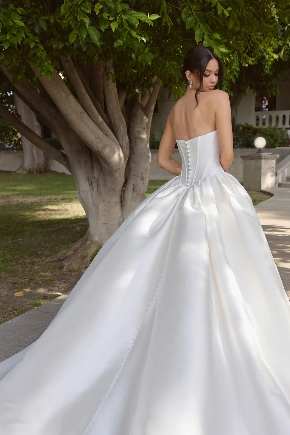 Strapless Cat‑Eye Ball Gown With Drop Waist by Essense of Australia — image 2 of 4