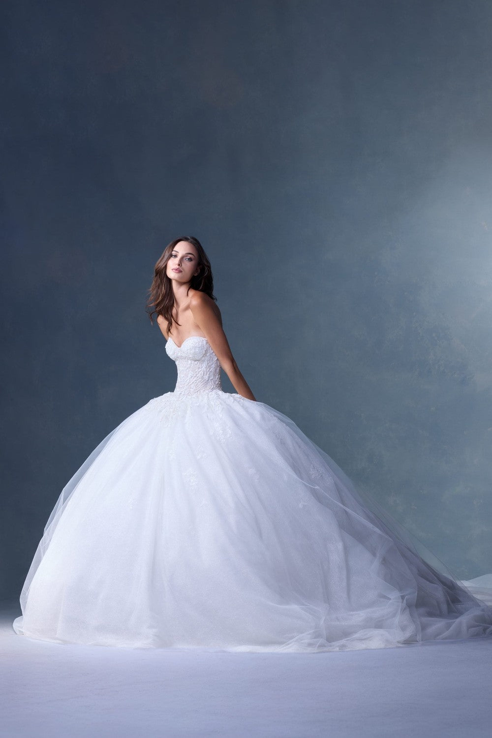 Dramatic And Regal Strapless Embellished Tulle Ball Gown by Heritage by Ines Di Santo — image 1 of 2