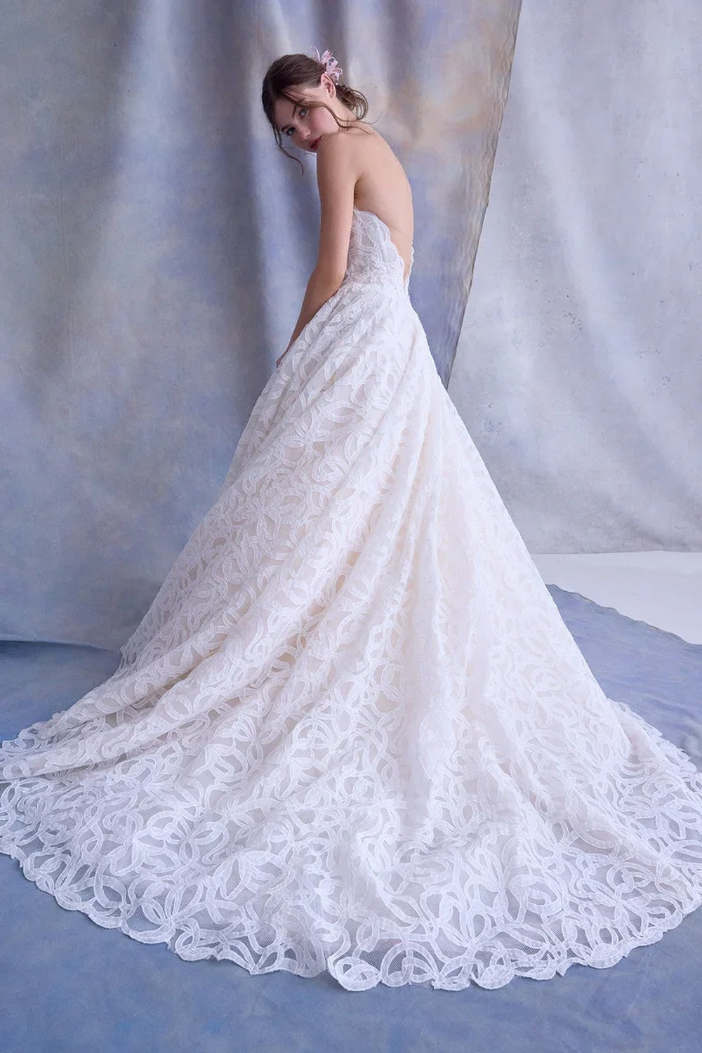 Chic And Romantic Laser-Cut Ball Gown With Open Back by Ines by Ines Di Santo — image 2 of 2