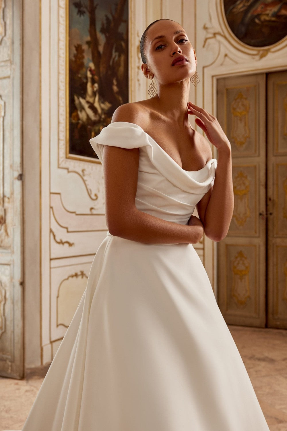 Chic And Simple A-Line Wedding Dress With Buttons by Justin Alexander — image 3 of 5