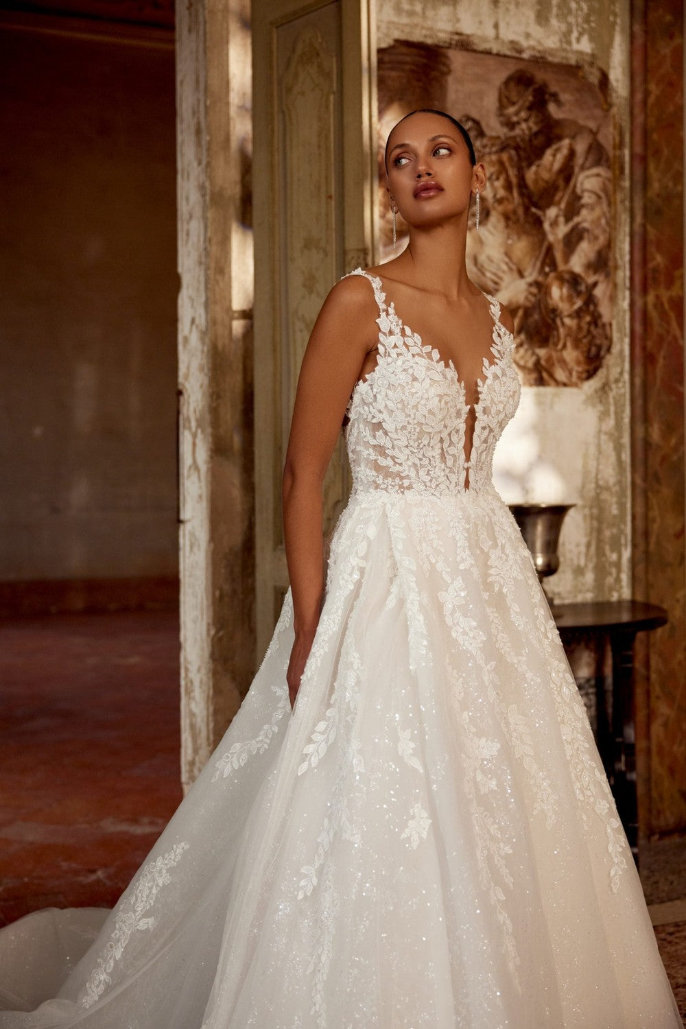 Tulle Ball Gown With Illusion Neckline | Kleinfeld Bridal Tulle Ball Gown With Illusion Neckline | Kleinfeld Bridal