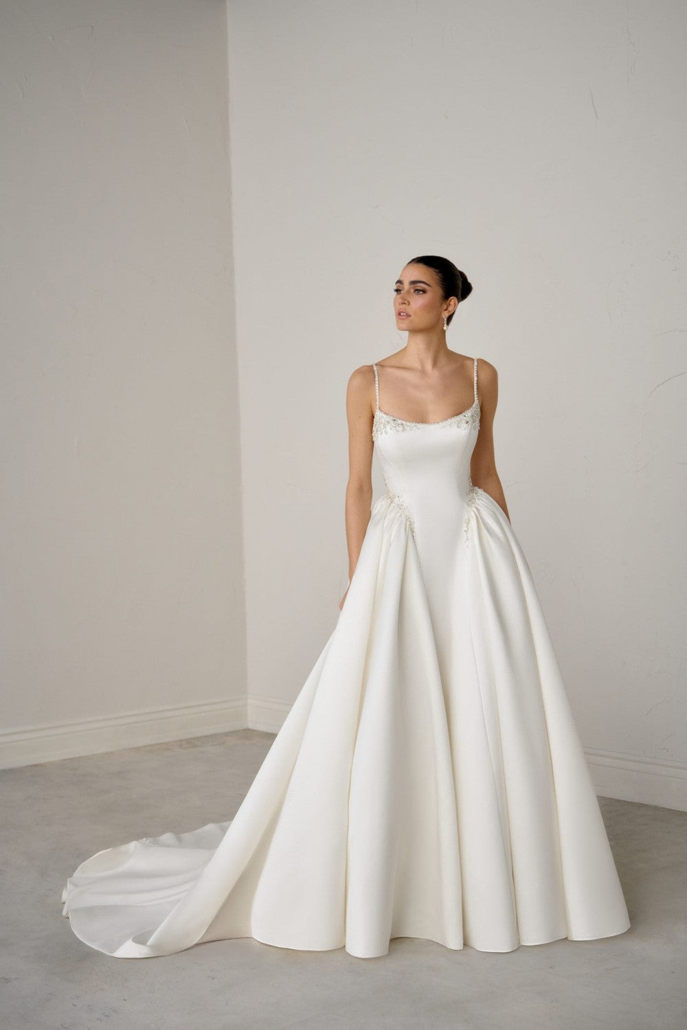 Chic Satin Ball Gown With Open Back | Kleinfeld Bridal Chic Satin Ball Gown With Open Back | Kleinfeld Bridal