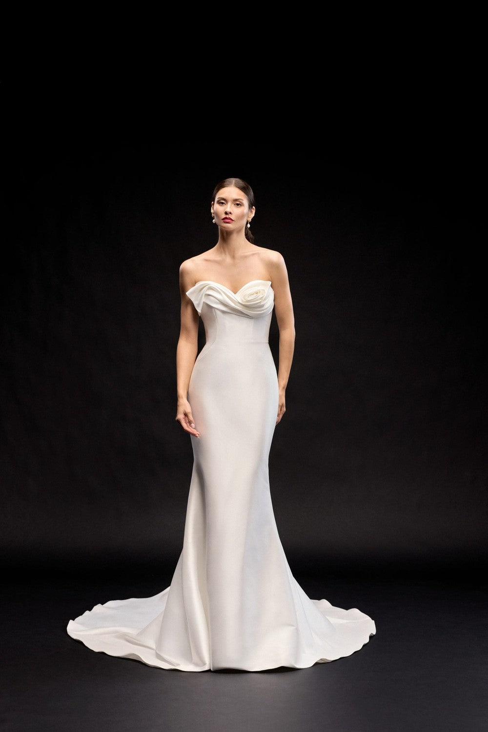 Hand-Draped Fit-and-Flare Wedding Dress