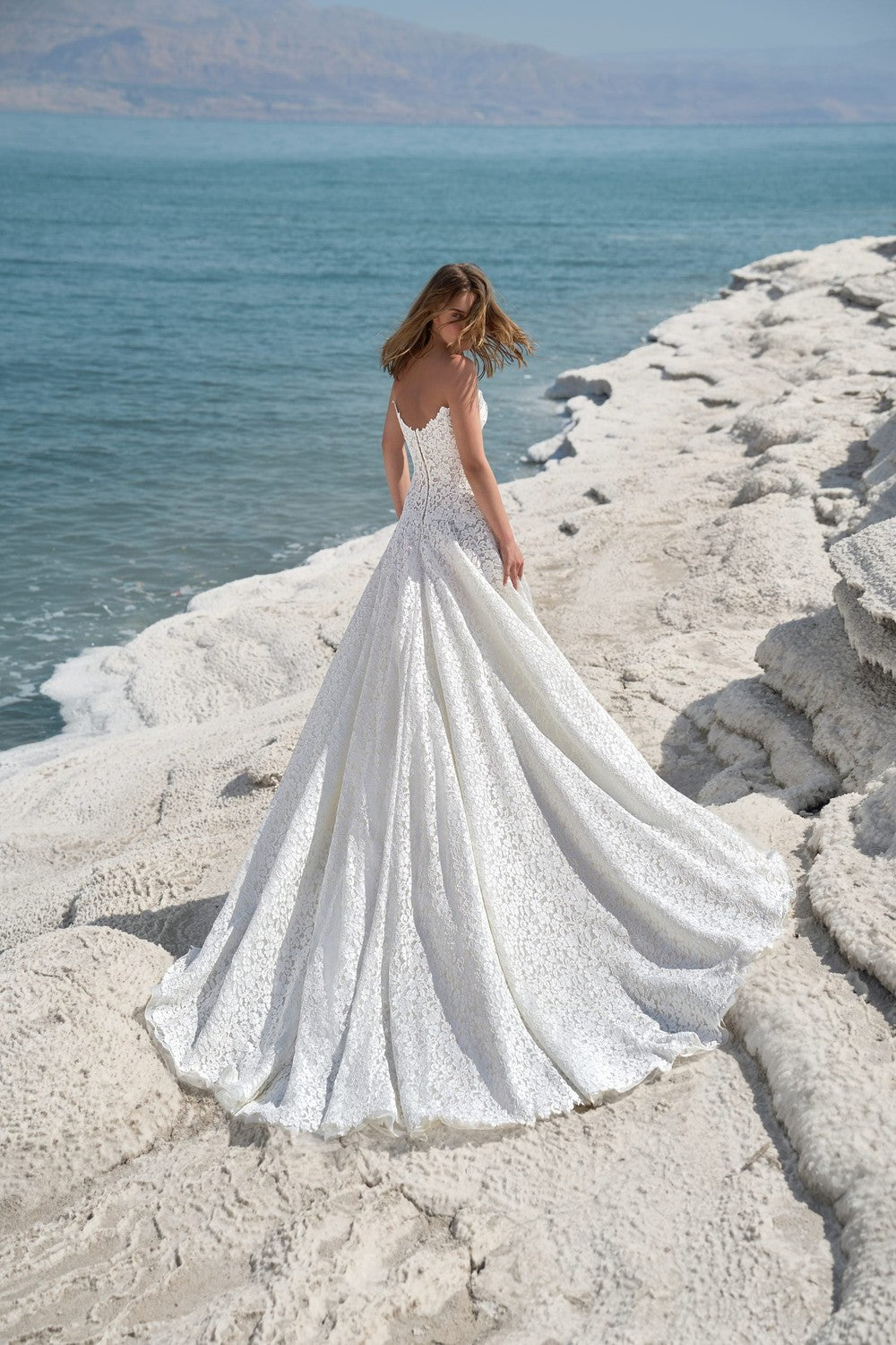 Strapless Drop-Waist Lace Ball Gown by Lee Petra Grebenau — image 2 of 2
