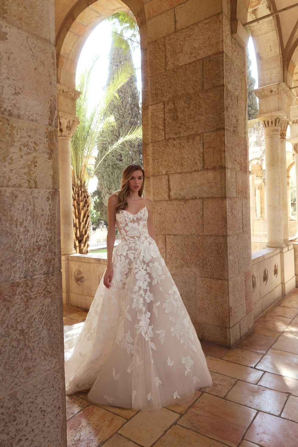 Chic And Romantic Floral-Embroidered Ball Gown by Love by Pnina Tornai — image 1 of 3