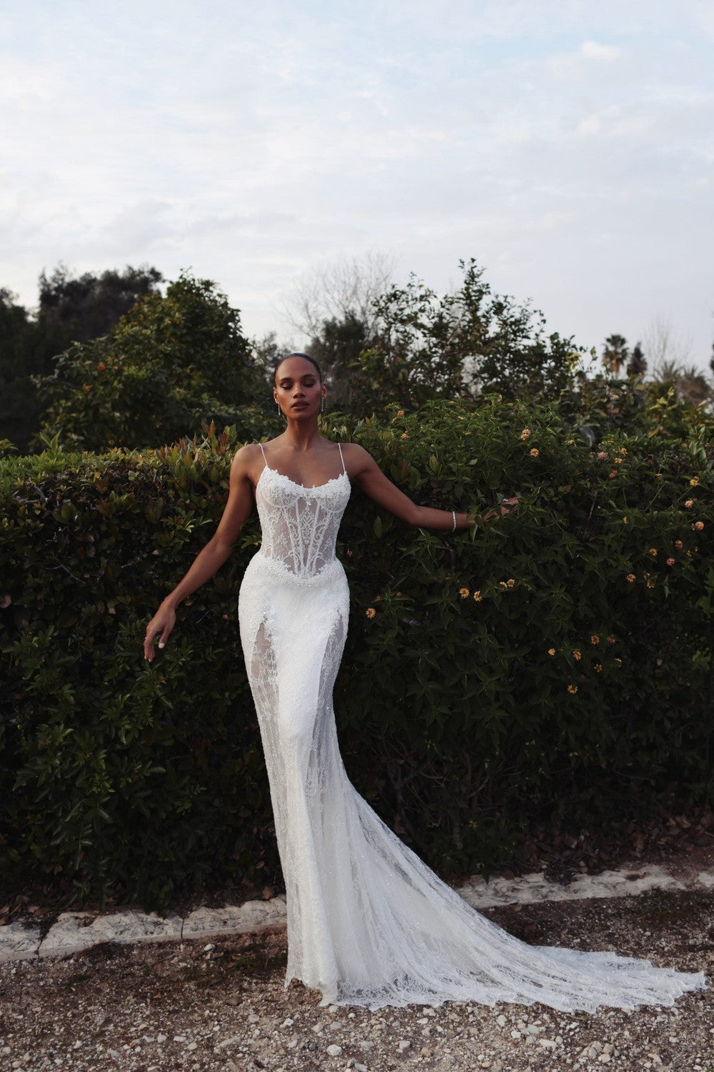 Chic And Sexy Lace Sheath Wedding Dress by Love by Pnina Tornai — image 1 of 2