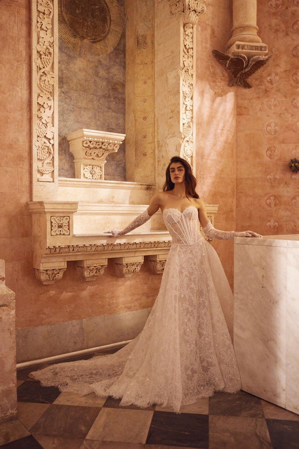 Embellished Lace A-Line Wedding Dress | Kleinfeld Bridal Embellished Lace A-Line Wedding Dress | Kleinfeld Bridal