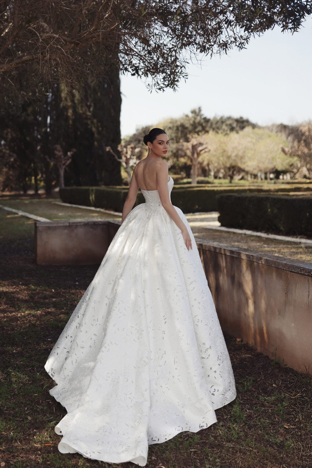 Romantic And Modern Eyelet Lace Ball Gown by Love by Pnina Tornai — image 2 of 2