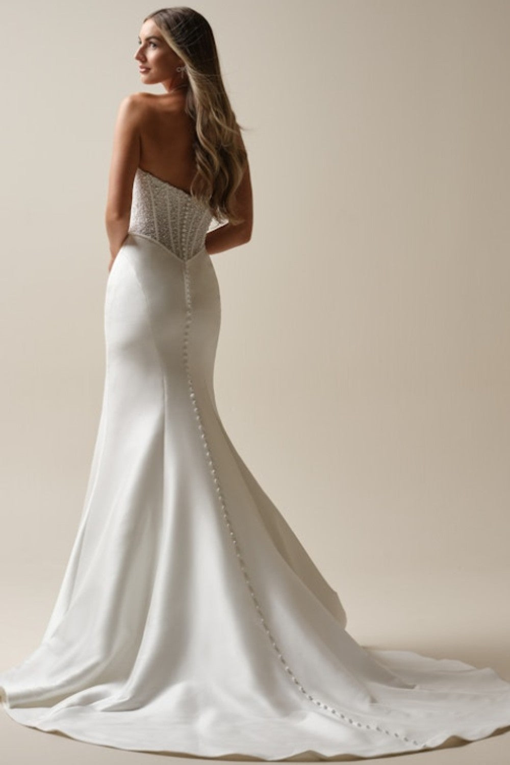 Plus-Size Embellished Fit-And-Flare Wedding Dress With Overskirt by Maggie Sottero β image 3 of 3