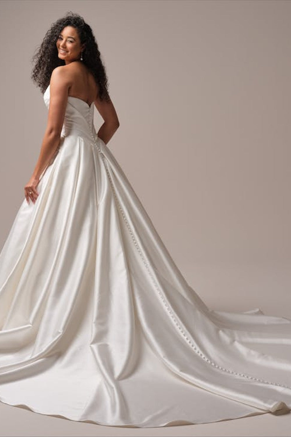 Plus-Size Dramatic And Romantic 3D Floral Ball Gown With Buttons by Maggie Sottero — image 3 of 3