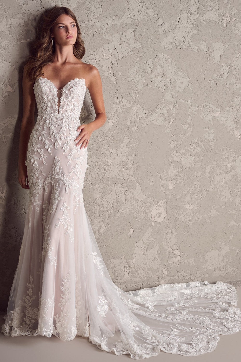Romantic Beaded Floral Fit-and-Flare