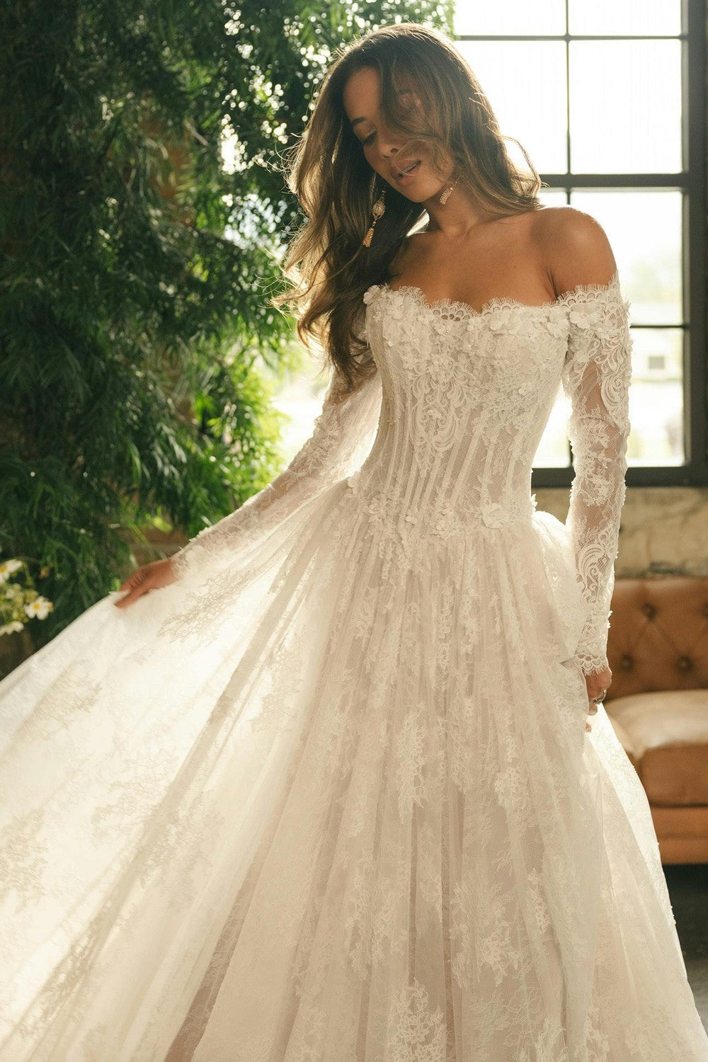Romantic Lace Off-The-Shoulder Ball Gown by Maggie Sottero — image 2 of 3