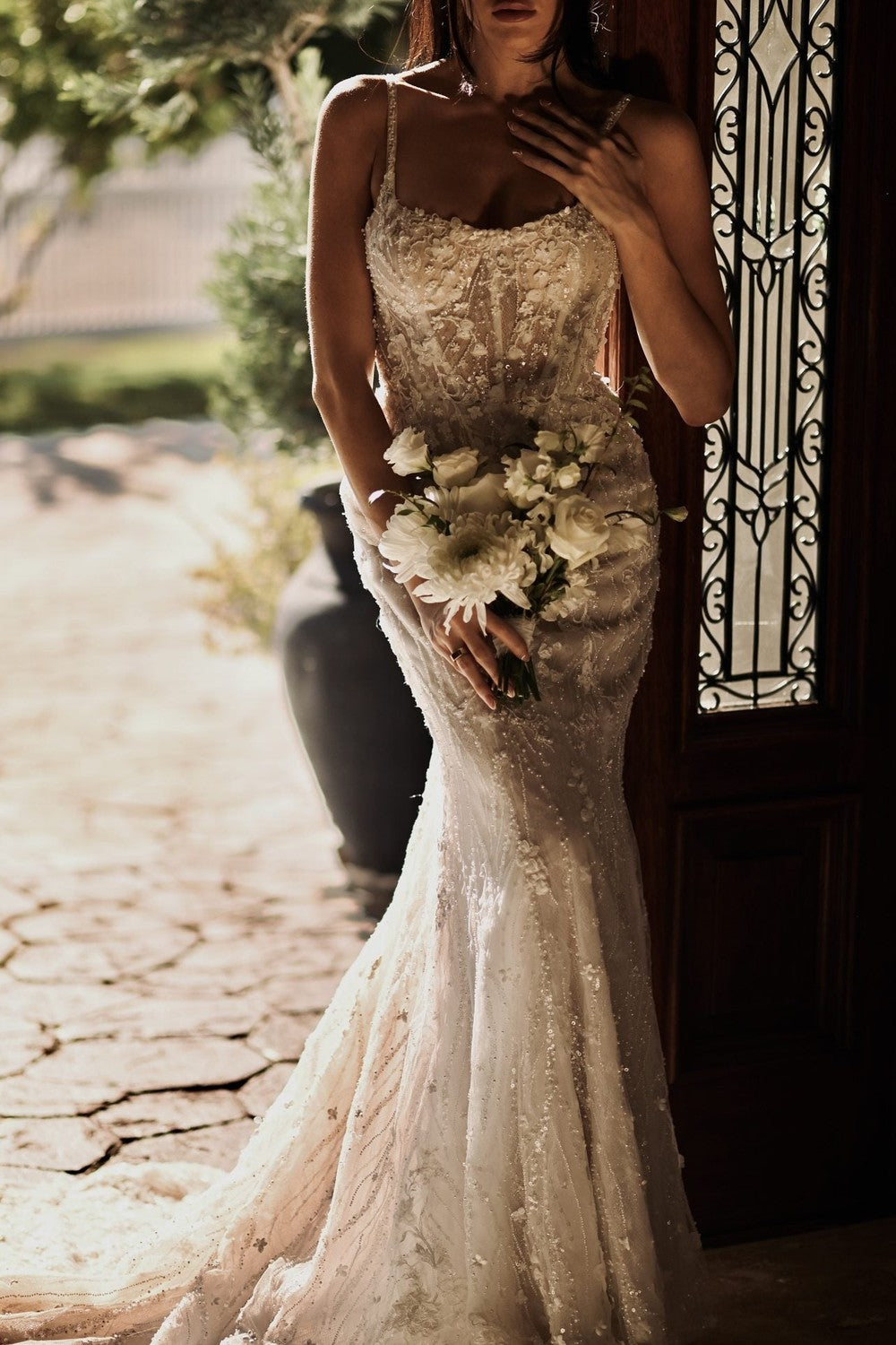 3D Floral Corset Fit-and-Flare Gown by Martina Liana — image 1 of 2