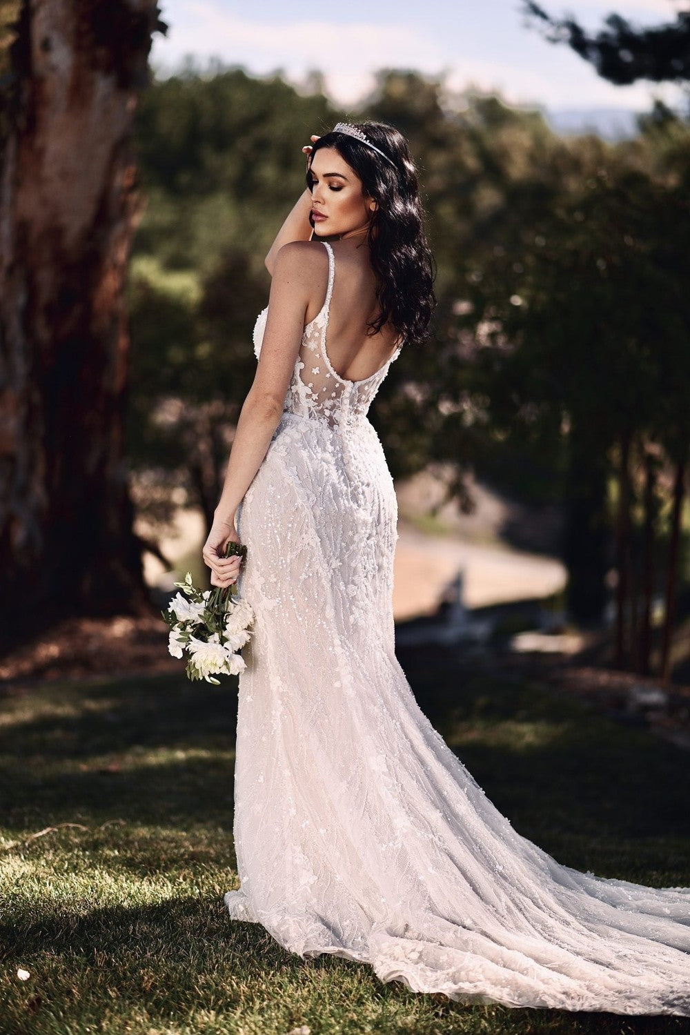3D Floral Corset Fit-and-Flare Gown by Martina Liana — image 2 of 2