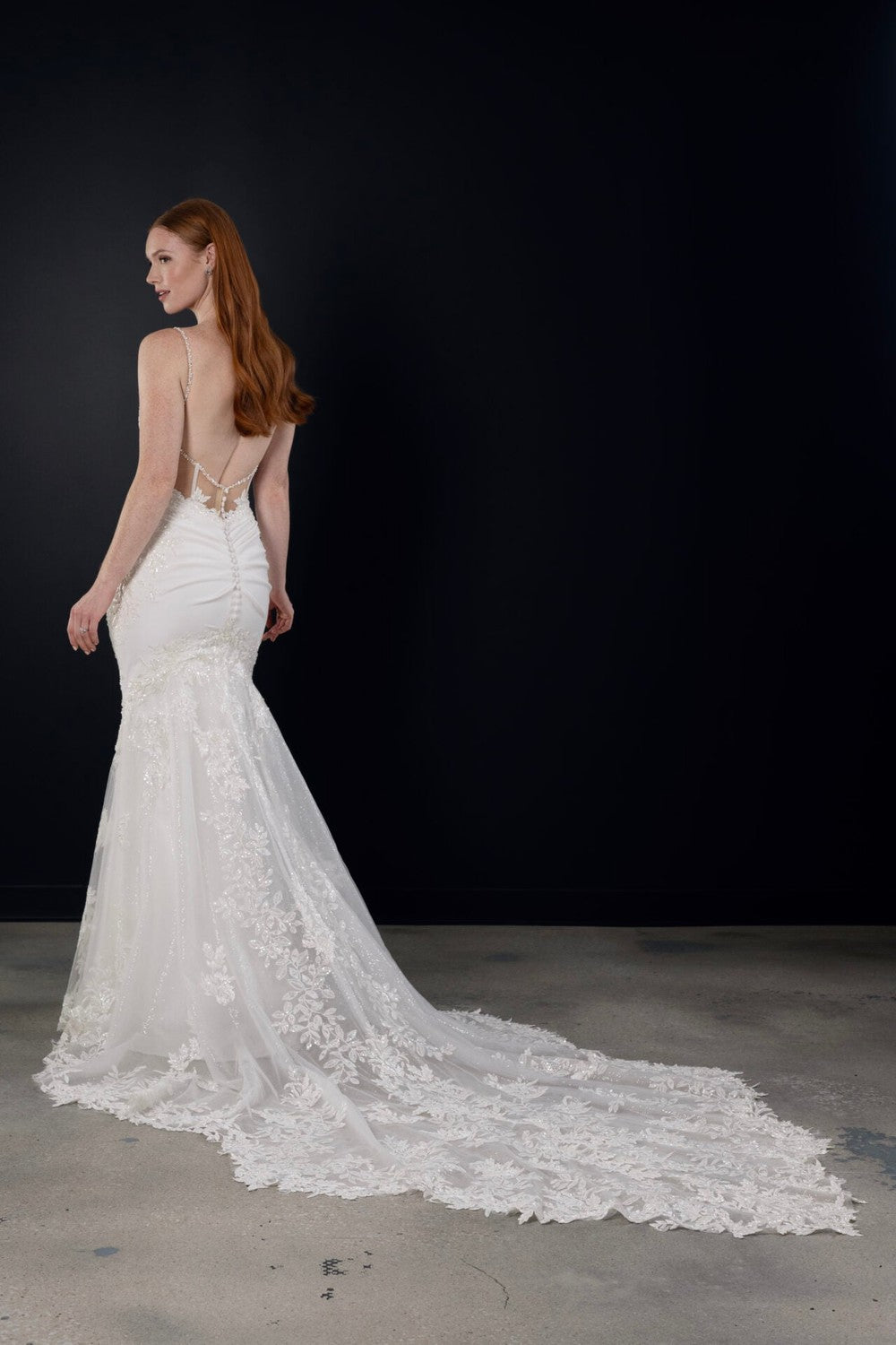 Sexy And Romantic Lace Fit-and-Flare Wedding Dress With Open Back by Martina Liana — image 2 of 2