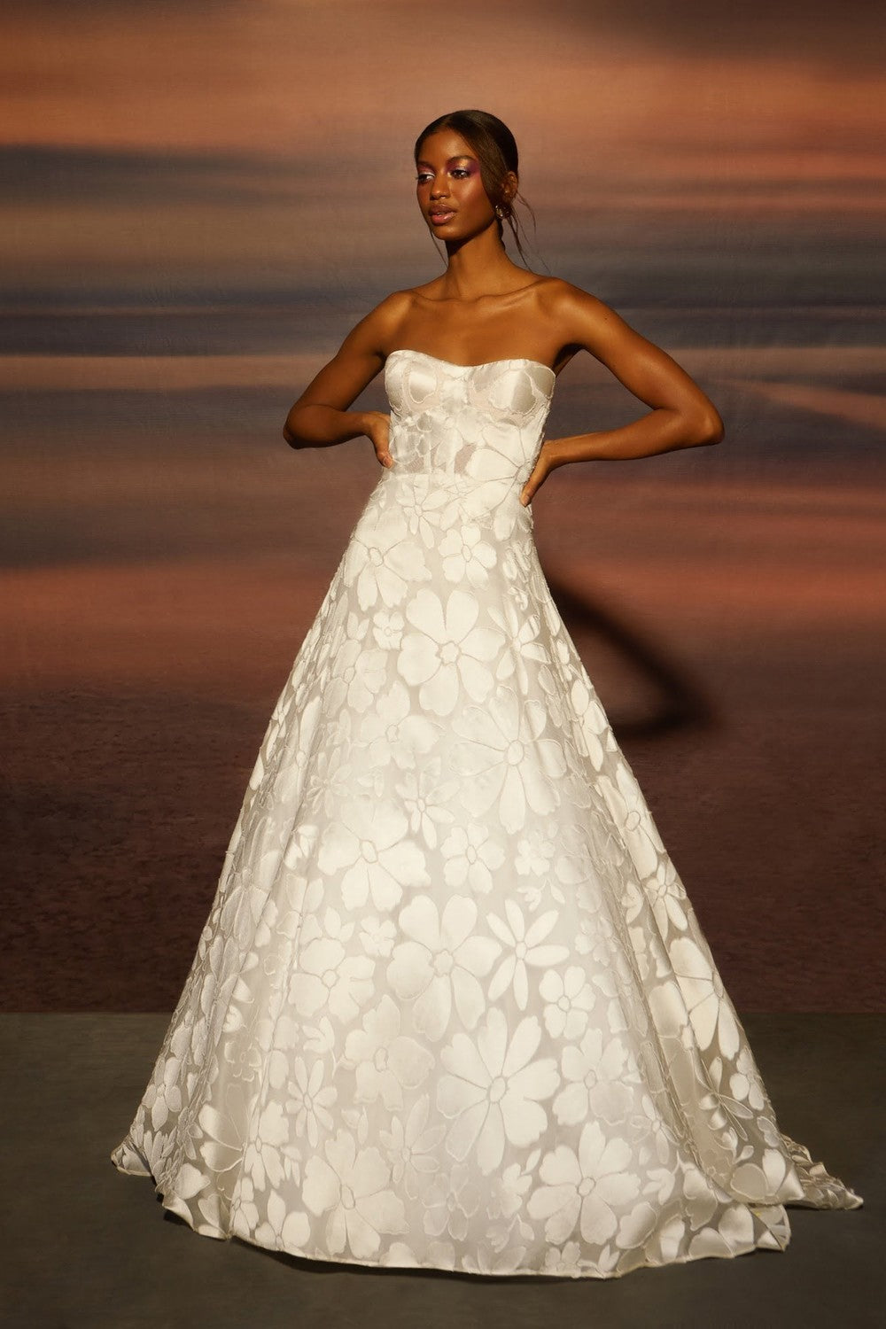 Modern And Romantic A-line Dress With Corset by Nadia Manjarrez — image 1 of 2