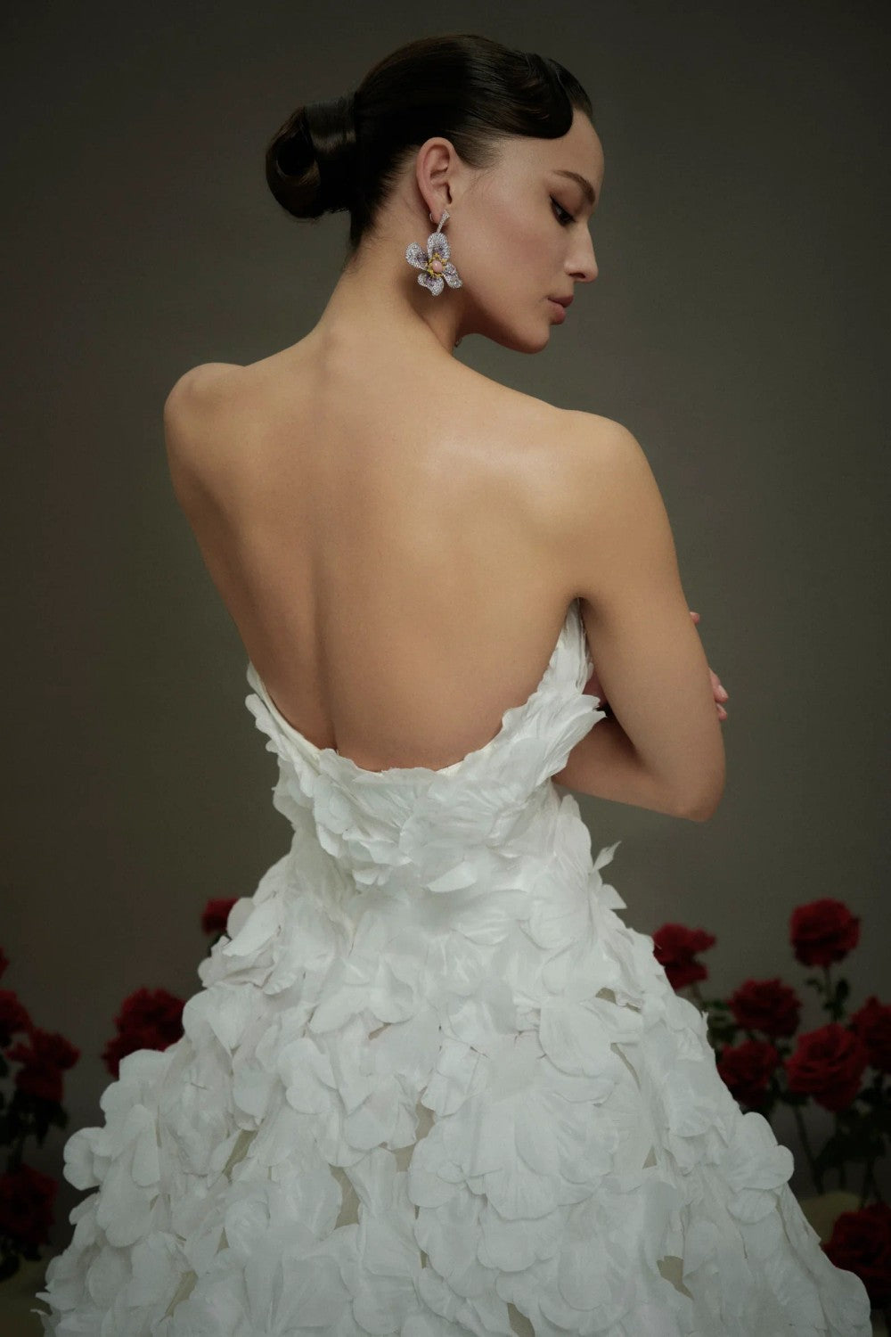 Dramatic And Romantic Hand-Cut 3D Floral Ball Gown by Nicole + Felicia — image 4 of 4