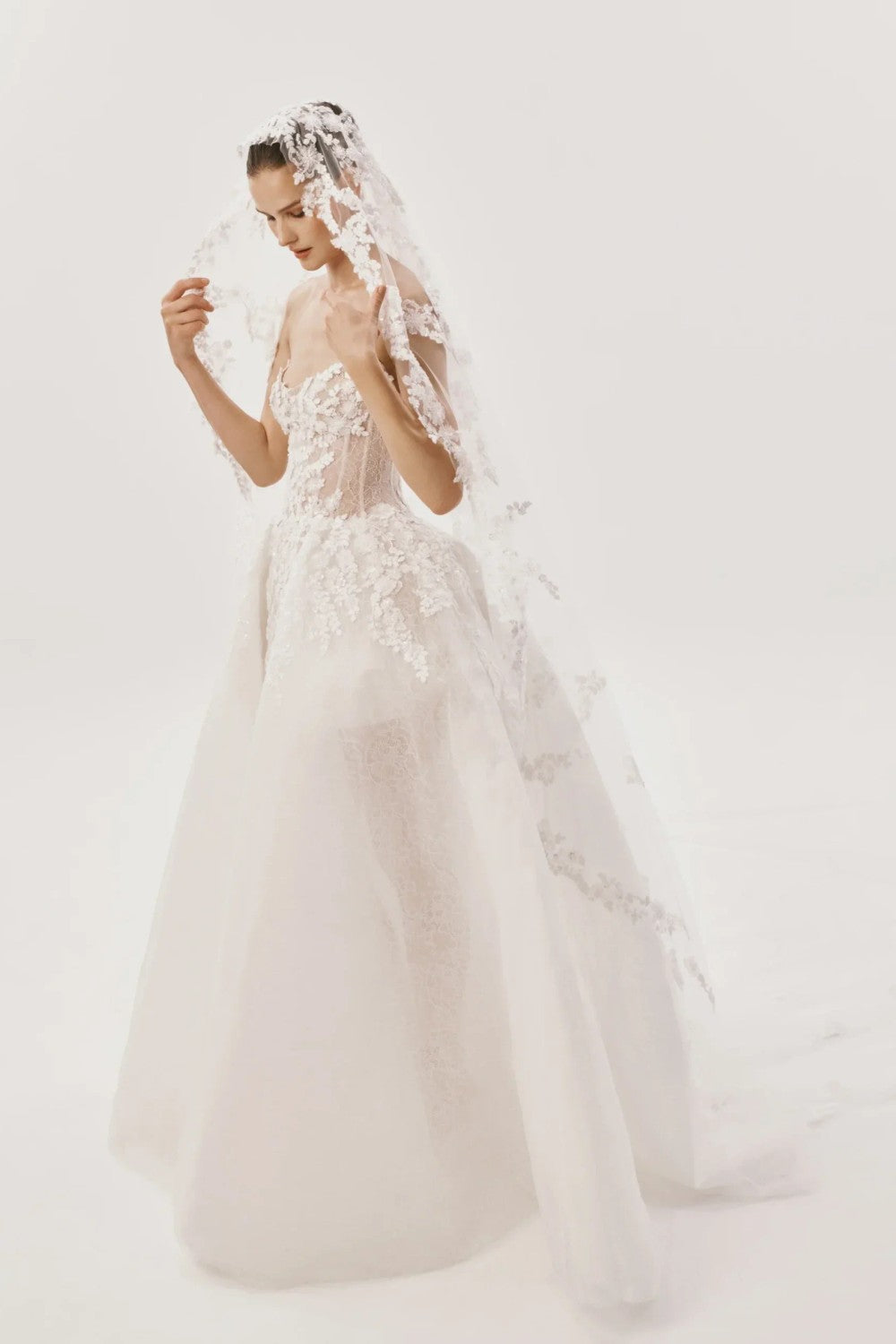Ethereal And Romantic Sheer Lace Ball Gown by Nicole + Felicia For Kleinfeld — image 2 of 3