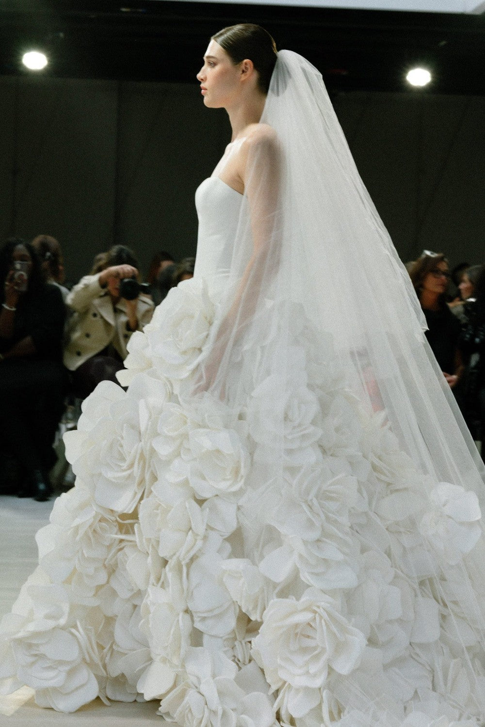 Sculpted Floral Ball Gown by Nicole + Felicia — image 2 of 3