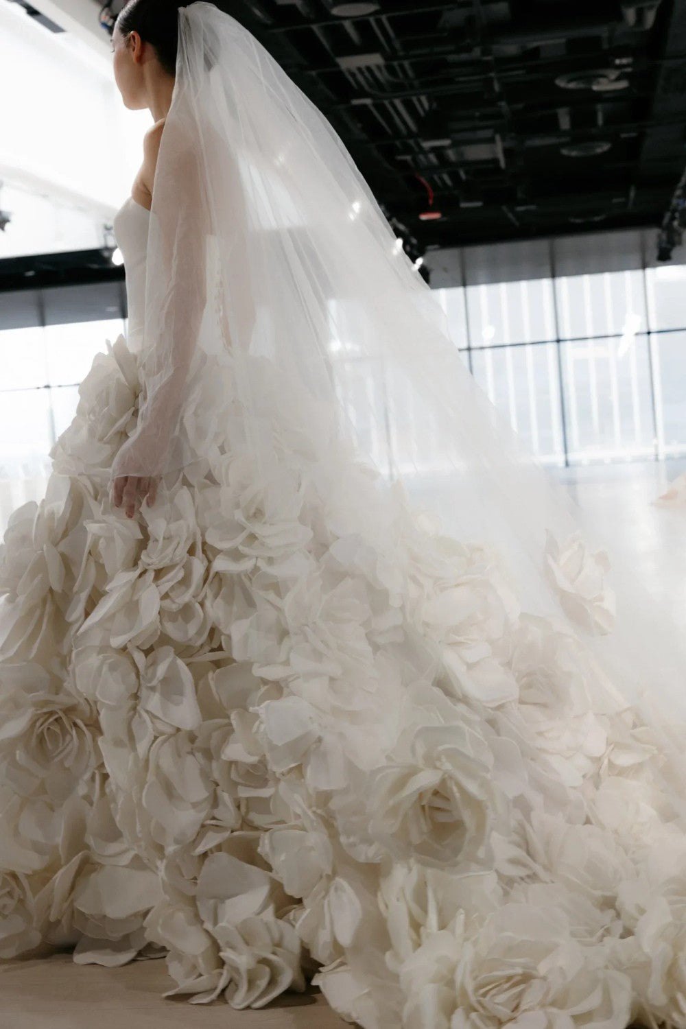 Sculpted Floral Ball Gown by Nicole + Felicia — image 3 of 3
