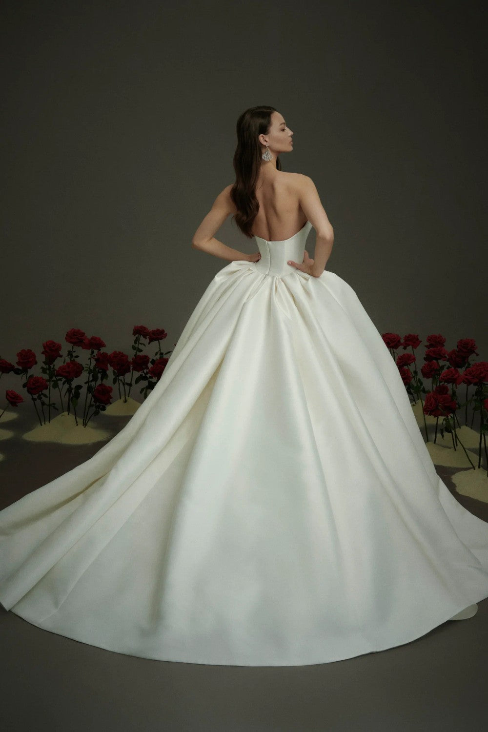 Simple And Dramatic Silk Ball Gown by Nicole + Felicia — image 3 of 3