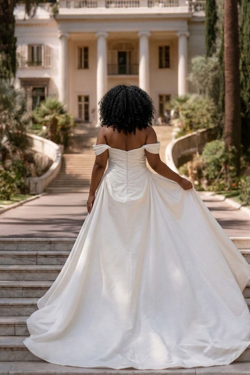 Plus-Size Elegant Off-The-Shoulder A-Line Wedding Dress — plus-size render