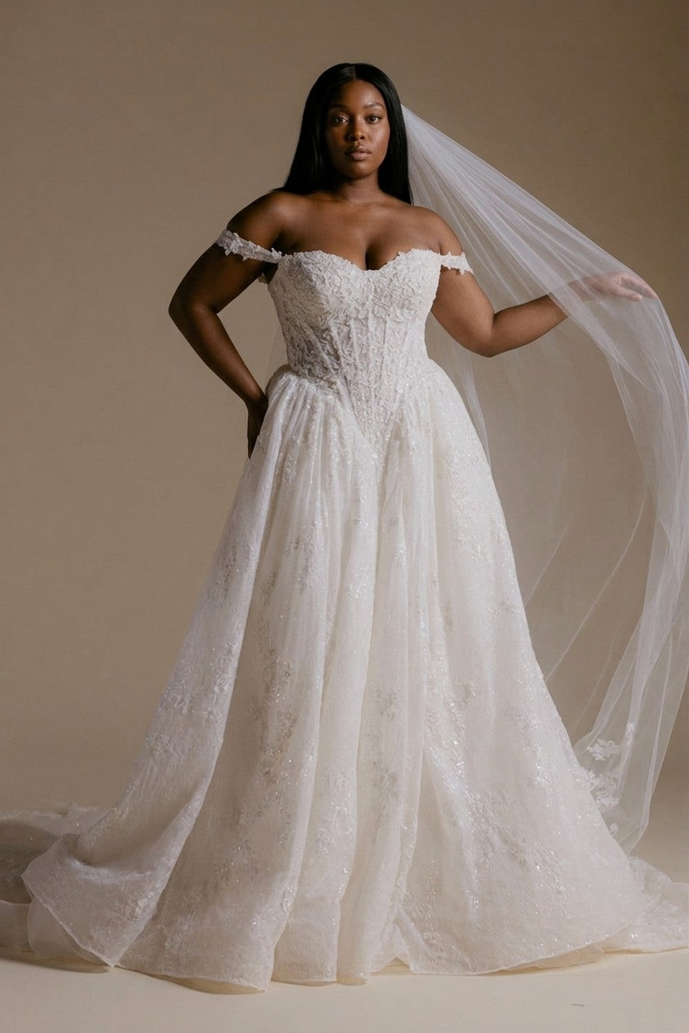 Plus-Size Ethereal Off-The-Shoulder Tulle Ball Gown — plus-size render