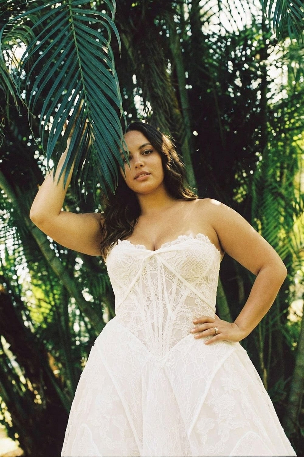 Plus-Size Classic and Romantic Lace Basque Waist Ball Gown — plus-size render