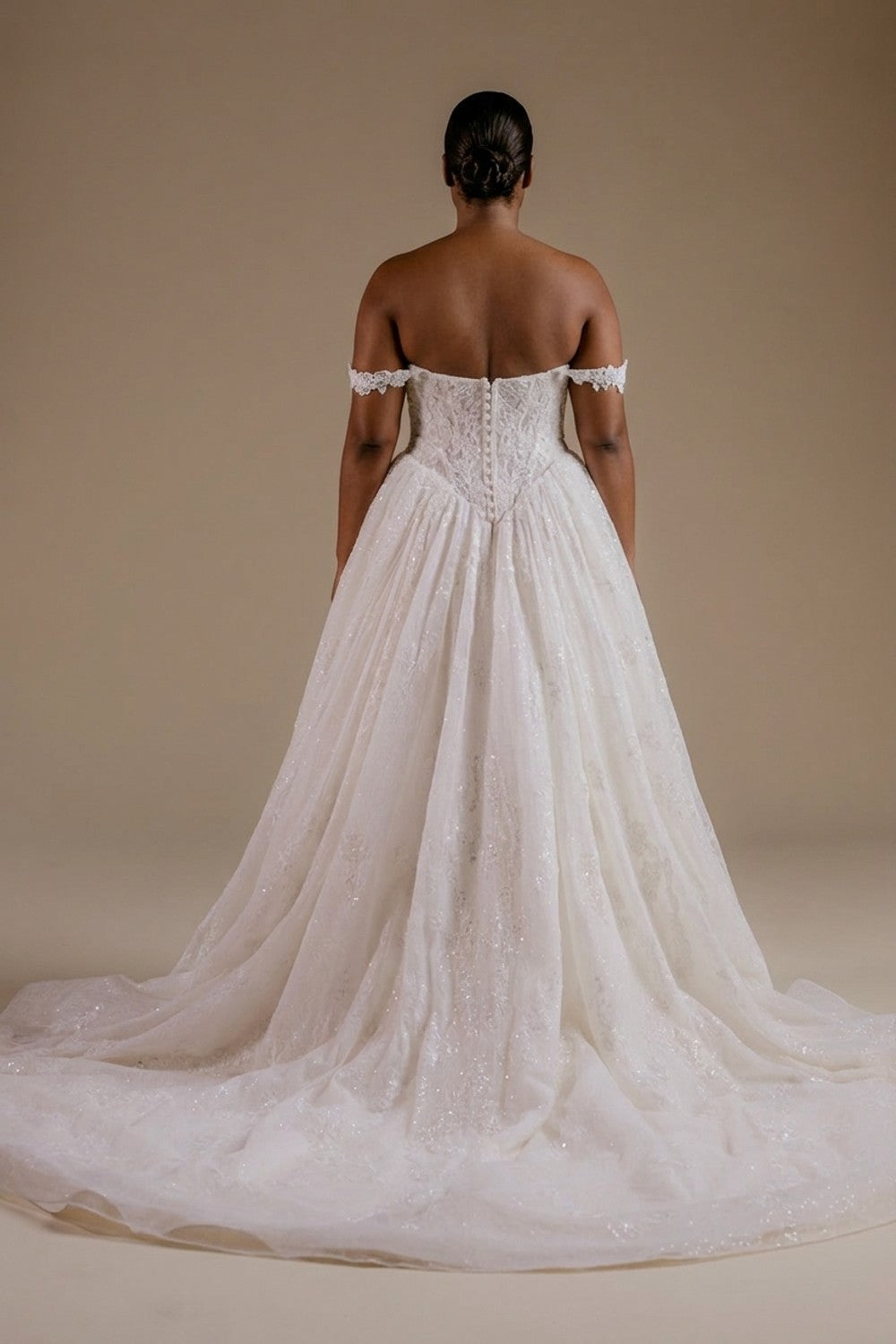 Plus-Size Ethereal Off-The-Shoulder Tulle Ball Gown — plus-size render